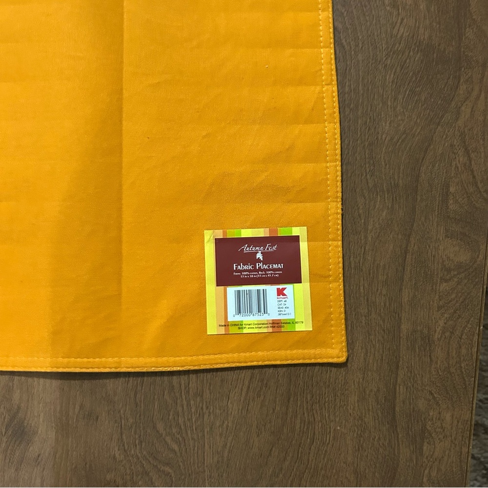 6 pumpkin/fall  placemats NWT - Picture 2 of 2